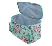 MAGICLULU Bolsa para Guardar Lanas y Herramientas de Costura, Bolso de Tela Oxford Estampado de Flores, Adecuado para Labores de Crochet y Manualidades