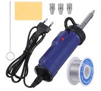 MAGICLULU Bomba Desoldadora Eléctrica de Soldadura con Ventosa, Portátil y Automática, Acero Inoxidable, 3 Boquillas para Succión de Estaño, Herramienta Profesional para Reparación Pcb, Uso