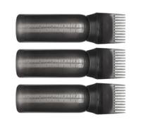 MAGICLULU Botella Aplicadora para Teñir el Cabello 3 Unidades 160 Ml Negra Peine Graduado para Raíces Reutilizable y Práctica para Peluquería y Uso Doméstico