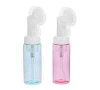 MAGICLULU Botella De Bomba De Espuma 60Ml 2 Piezas Dispensador De Jabón Espumoso Con Cepillo Recargable Para Limpieza Facial Y Cuidado De La Piel Portátil Para Viaje