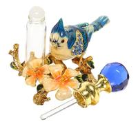 MAGICLULU Botella de Perfume Vintage Decorativa de 4ml Esmalte Esmaltado Dubai, Frasco Vacío para Aceites Esenciales, Soporte de Fragancia para Escritorio, Botella Secundaria de Aroma