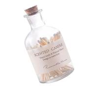 MAGICLULU Botella Decorativa de Vidrio Blanco para Cerillas con Encendido Fácil y Función de Vela Aromática, Adecuado para Obsequio en Bodas y Sala de Estar