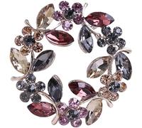 MAGICLULU Broche con Diseño de Corona de Flores y Hojas de Olivo, Aleación Duradera y Brillante para Mujeres en Fiestas Obsequios y Uso Diario