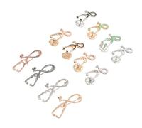 MAGICLULU Broche de Estetoscopio Diseño Elegante y Fácil de Combinar Retro de Aleación, 12 Piezas Adecuado para Ropa Variada y Chales Varios estilos Varios estilos