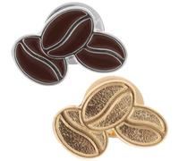 MAGICLULU Broche de Metal Forma de Grano de Café, 2 Piezas, Decoración para Ropa, Clip Elegante para Suéter, Adorno Reutilizable para Mujer en Fiestas y Uso Diario