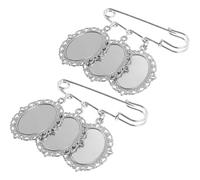 MAGICLULU Broche Impresión por Transferencia de Calor de Aleación de Zinc, Accesorio Portátil Minimalista y Lujoso, Paquete de 2 Piezas para Decorar Ropa y Solapas