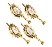 MAGICLULU Broche Religioso Pecho 4 Piezas Metal Duradero Color Plata Pectoral del Santo Cáliz Decoración Comunión Accesorio Versátil para Ropa, Sombrero, Mochila y Bufanda