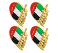 MAGICLULU Broches Creativos para Mujer 4 Unidades Diseño de Edificios y Banderas, Accesorios Pequeños para Decoración de Ropa y Disfraces, Broches de Mujer Originales y Versátiles