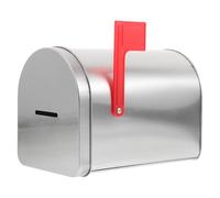 MAGICLULU Buzón de juguete para niños: Buzón metálico con bandera en relieve - Caja para intercambio de tarjetas de San Valentín para la escuela - Buzón de hojalata para colecciones de tarjetas