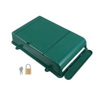 MAGICLULU Buzón de Pared de Plástico Resistente Cerradura y Llave, Color Verde Oscuro, Montaje en Pared para Cartas y Correspondencia Segura en Exteriores y Oficinas