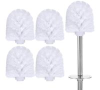 MAGICLULU Cabezal de Cepillo de Baño, 5 Piezas Blancas de Plástico, Recambio Ligero y Compacto para Limpieza Doméstica y Baños