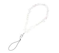 MAGICLULU Cadena Telefónica de Cristal Blanco Cuentas y Cuerda de Fijación