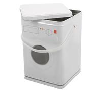 MAGICLULU Caja de Almacenamiento en Hierro Blanco para Detergente de Lavandería Ligera Diseño en Forma de Lavadora para Organizar Polvo y Perlas de Lavado en Cuarto de Lavandería