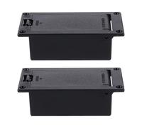 MAGICLULU Caja de Batería para Pastillas de Guitarra 9 V, Compartimento para Batería Activo, 2 Piezas de Plástico Duradero para Recambio en Instrumentos Musicales