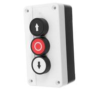 MAGICLULU Caja de Control de Botón Pulsador con Botón de Emergencia Estación de Conmutación Momentánea para Cabrestante y Puerta Enrollable Diseño Duradero y Seguro