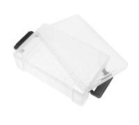 MAGICLULU Caja de Lápices Transparente Apilable con Tapa Hermética, Negro