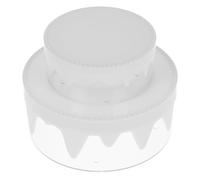MAGICLULU Caja Organizadora Transparente y Obsequio de Cumpleaños Almacenamiento Creativo Forma de Pastel Doble Capa de Pp para Manualidades para Niñas