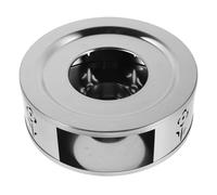 MAGICLULU Calentador de Té de Acero Inoxidable Diseño en Forma de Flor, Base para Mantener la Temperatura del Té, Adecuado para Uso Interior y Camping al Aire Libre