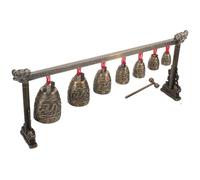 MAGICLULU Campana China de Percusión Vintage de Aleación de Zinc, Instrumento Musical Tradicional Asiático Compacto Campanas Redondas, Adecuado para Uso en Música y Decoración