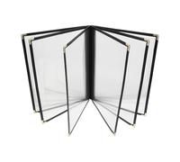 MAGICLULU Carpeta de Portadas de Menús de Restaurantes Transparente de Pvc 6 Páginas, Tamaño A4, Diseño de Hojas Sueltas para Presentación Elegante en Café y Diner
