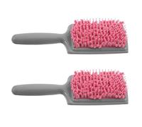 MAGICLULU Cepillo de Esponja para Secado Rápido 2 Unidades Rosa, Peine Absorbente para Desenredar Cabello Húmedo y Seco, Herramienta Compacta para Peinar Cabello Corto y Largo, Accesorios