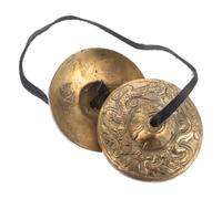 MAGICLULU Címbalos De Dedo De Latón Para Danza, Platillos De Mano Pequeños Dorados, Instrumento De Percusión Étnico Para Música, Rituales y Meditación, Accesorios Musicales Tradicionales