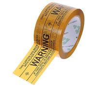 MAGICLULU Cinta De Embalaje De Mercancías Adhesiva 5 Cm x 50 m Amarilla Gruesa Advertencia Para Embalaje y Envíos Segura Para Oficina y Hogar