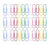 MAGICLULU Clips de Papel de Colores Surtidos 60 Piezas Clips de Papelería Recubiertos de Plástico Pequeños para Oficina Escuela y Uso Doméstico Color Aleatorio