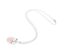 MAGICLULU Collar de Amatista Irregular de Piedra Natural Colgante Artesanal Rosa para Relaciones y Familia, Apoyo al Sistema Circulatorio y Liberación de Impurezas