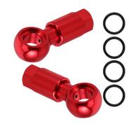 MAGICLULU Conector de Manguera de Freno de Disco Hidráulico para Bicicleta, 2 Piezas, Aleación de Aluminio, Rojo, Conexión Rápida, Compatible con Sistemas XT XTR, Frenos Hidráulicos