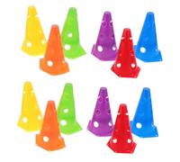 MAGICLULU Cono Hexagonal de 23cm Material PE Resistente con Agujeros Integrados 12 Piezas y Estructura Estable Color Aleatorio para Entrenamiento de Fútbol para Prácticas