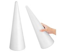 MAGICLULU Conos de Espuma para Manualidades 2 Conos en 5 X 15 CM y 4 Pulgadas Versátiles para Proyectos Artísticos y Centros de Mesa Navideños