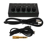 MAGICLULU Consola De Mezcla Pequeña Mesa De Mezclas Pequeña Mini Mezclador De Audio Mezclador De Audio Pequeño Con Teclado Negro
