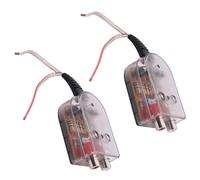 MAGICLULU Convertidor de Línea de Coche, Convertidor de Audio para Automóvil, 2 Piezas, Adaptador de Nivel de Altavoz, Alto, Abs/PVC/Cobre, para Sistema de Audio de Coche, 12 V
