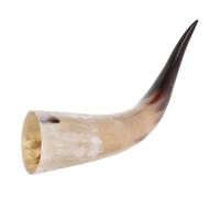MAGICLULU Copa de Cuerno Vikingo Grande y Diseño Rústico Vintage de Cuerno de Toro Natural Capacidad Amplia y Adorno Artesanal Decorativo para Cumpleaños