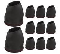 MAGICLULU Copas de Ruedas para Silla 10 Piezas Antideslizantes Negras, Tapones Protectores para Muebles y Camas, Topes Resistentes para Suelos, Accesorios para Ruedas de Oficina y Hogar