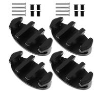 MAGICLULU Cornamusa de Barco de Nailon Negro para Kayak, 4 Piezas, con Sujeción de Cuerda Segura y Diseño Ligero, Accesorios para Navegación y Amarre de Embarcaciones