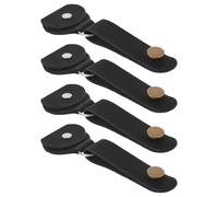 MAGICLULU Correa para Clavijero de Guitarra Acústica Negra 4 Piezas con Adaptador Antideslizante y Estuche Portátil para Púas Accesorios Versátiles para Guitarra Eléctrica y Ukelele