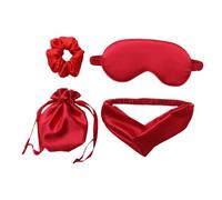 MAGICLULU Cuatro Máscaras Para Ojos Máscara Para Dormir De Seda Sintética Parche Para Dormir Vendas Prácticas Ojos Kit De Obsequio Para Mujeres Para Viajes Spa y Descanso Casa