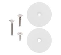MAGICLULU Cubierta Diseño de Ajuste Adecuado y Montaje Tornillos para Orificio de Puerta de Acero Inoxidable Tapa Redonda para Puertas Metálicas Madera en Oficina y Hogar