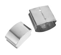 MAGICLULU Cubierta para Pasamanos de Escalera de Pvc Plateado, Tapa Final Resistente al Desgaste y Sellado contra Polvo, 2 Piezas para Barandillas en Entornos Públicos y Exteriores