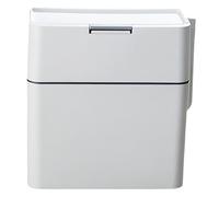 MAGICLULU Cubo De Basura Automático Con Tapa Táctil y Cepillo Para Inodoro, Capacidad Grande, Color Blanco, Juego Para Baño y Cocina, Adecuado Para Aseos y Dormitorios, Diseño Compacto y Funcional