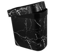 MAGICLULU Cubo Manchas de Plástico a de Ovalado Diseño de Mármol Resistente Estructura de Anillo de Presión y para Cocina Moderna y Uso Frecuente