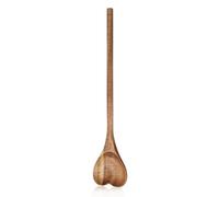 MAGICLULU Cuchara Medidora y Elegante en Forma de Corazón de Madera Marrón, Utensilio Multifunción Resistente al Desgaste para Cocina y Aperitivos para Uso Diario
