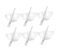 MAGICLULU Cuenco Transparente para Mezclar Mascarillas Facial 7,2 Cm Cepillo Aplicador, Set 12 Piezas, Herramienta Reutilizable para Cuidado Piel y Uso en Salón de Belleza