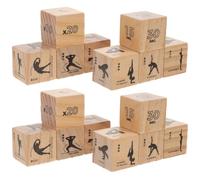 MAGICLULU Dados de Madera Juego Divertido y Fiable para Ejercicios y Fitness Juego de 4 para Entretenimiento Familiar y Competencias Deportivas