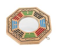 MAGICLULU Decoración Feng Shui de Madera Tai Chi Hogar Espejo de Tai Chi, Colgante de Pared para Ahuyentar la Mala Suerte y Decorar Vida Diaria