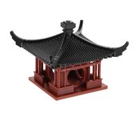MAGICLULU Decoraciones del Pabellón Pagoda del Jardín Zen Decoración De Estatuilla Cenador Decoraciones Modelo Decorativo Decoración De La Estatua Pagoda Modelo Mini El Plastico Light Brown