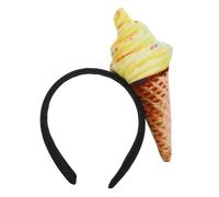 MAGICLULU Diadema de Helado Forma de Cucurucho Accesorio para Pelo Versátil y Firme para Maquillaje Fiestas y Cuidado Facial Mujeres y Niñas