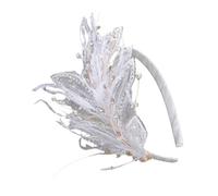 MAGICLULU Diadema de Plumas para Mujer, Tocado de Boda y Dama de Honor, Accesorio para Fotos y Eventos, Diadema Ligera y Decorativa para Novia y Fiesta al Aire Libre